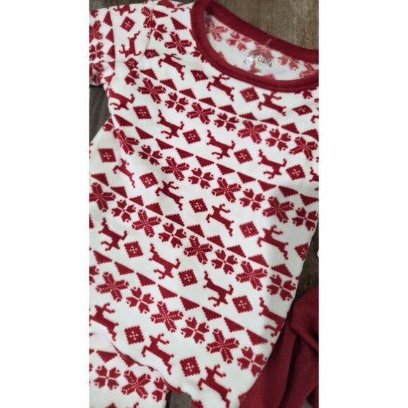 NWT Goodnight Llama 4 Piece 2T Christmas Pajamas B10 - Picture 5 of 6